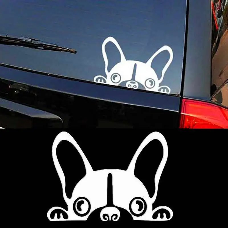 2 шт./лот автомобильные наклейки с собаками Pet Boston Terrier Perro клей стикер ПВХ весь