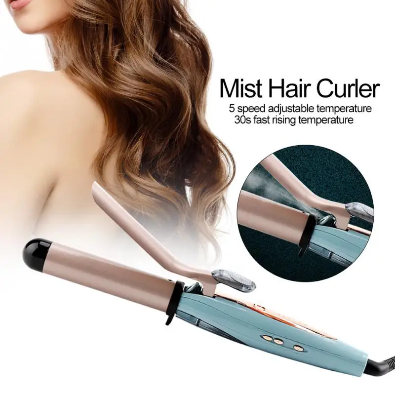 

Hair Rollers Automatic Cool Mist Steam Hair Curler Ceramic Tourmaline Hair Curling Wand Iron for Hair Styling Tools with Glove