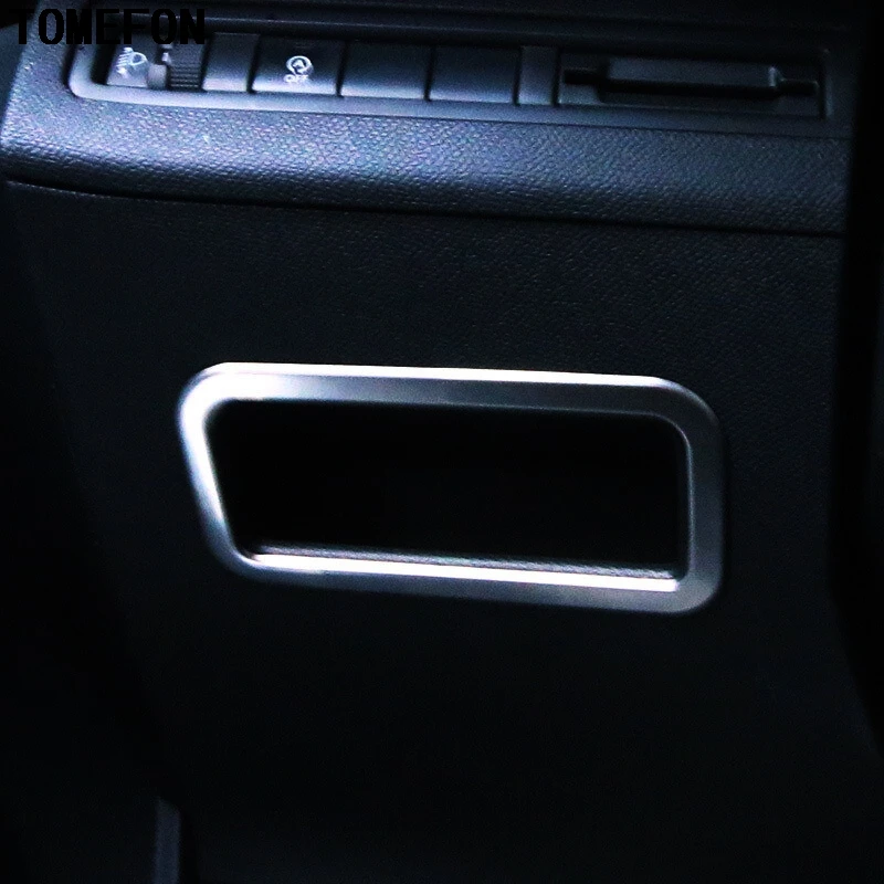 Tomefon для Peugeot 3008 GT LHD Нержавеющая сталь сиденье водителя спереди коробка для хранения Обложка кольцо отделка вокруг внутреннее оформление