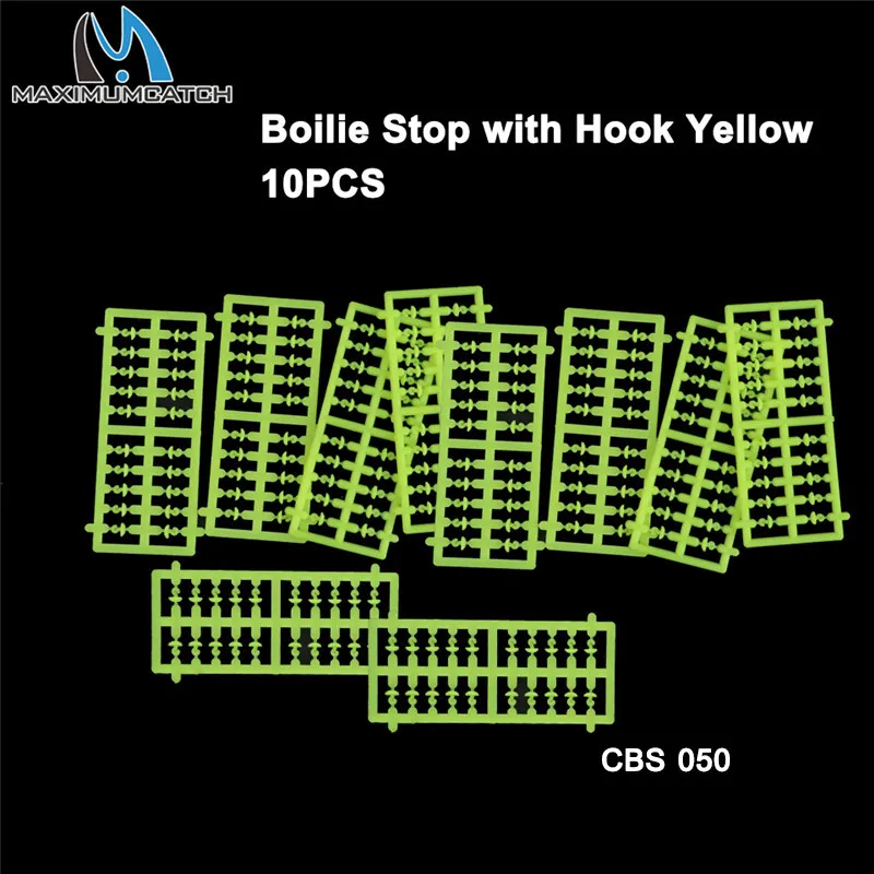 Maximumctach 10 шт./лот Карп Рыбалка Boilie остановки гантели стоп держатель для кормовых гранул волос Rig приманка удлинитель терминал снасти - Цвет: boilie stop yellow