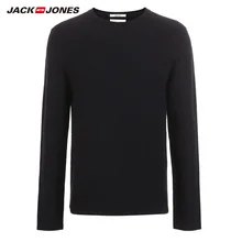 JackJones Мужской приталенный шерстяной свитер Повседневный пуловер с длинным рукавом Мужской Топ 218324521