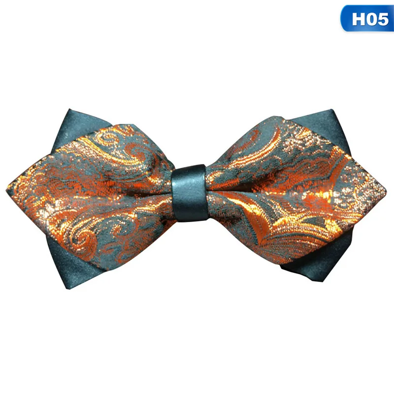 Мужской галстук-бабочка, золотой галстук-бабочка, мужской галстук для мальчика, Модный деловой Свадебный Мужской наряд, рубашка для жениха, вечерние аксессуары - Цвет: H05