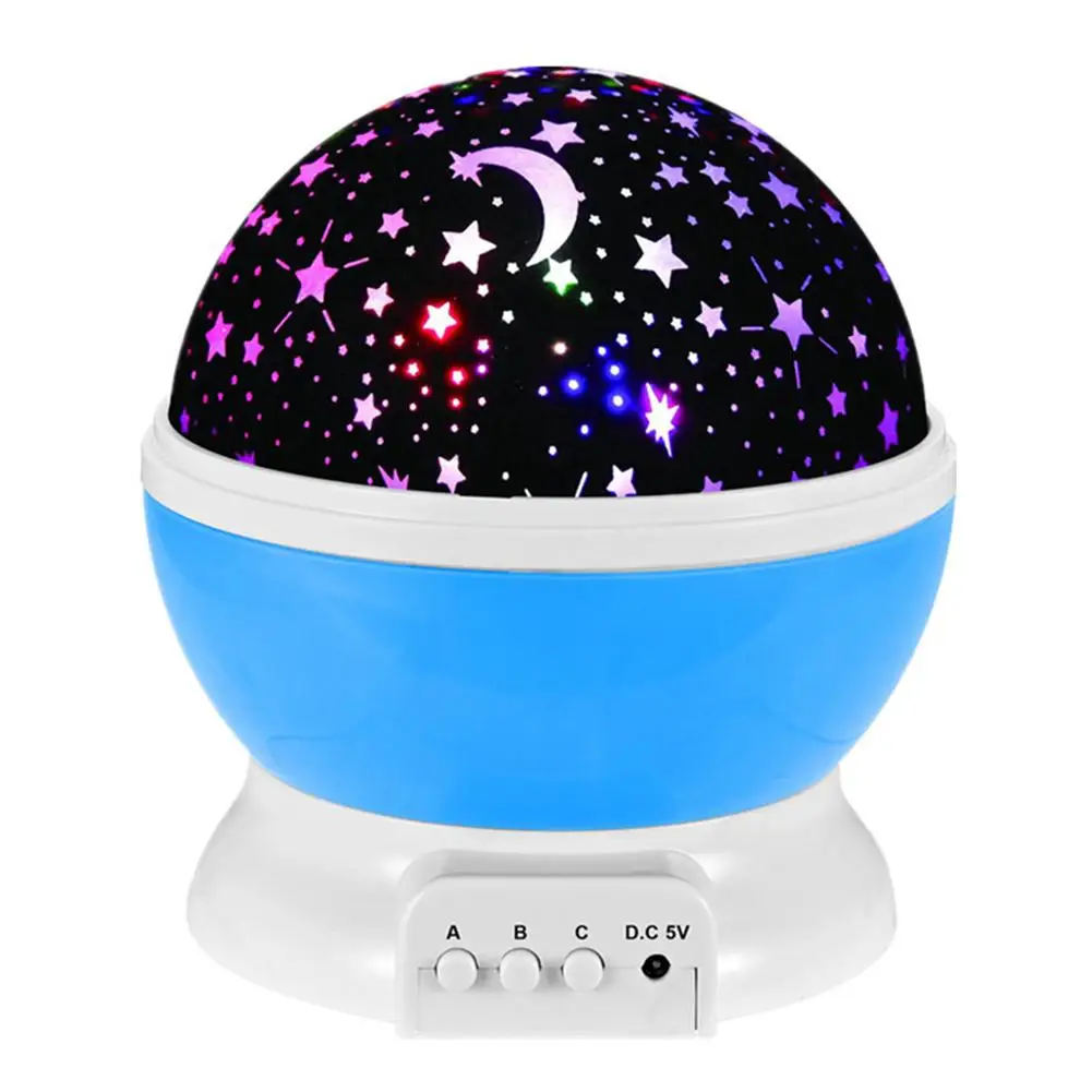 HiMISS люминесцентные игрушки романтическое звездное небо Светодиодный Ночник проектор батарея USB ночник игрушки на день рождения для детей - Цвет: blue