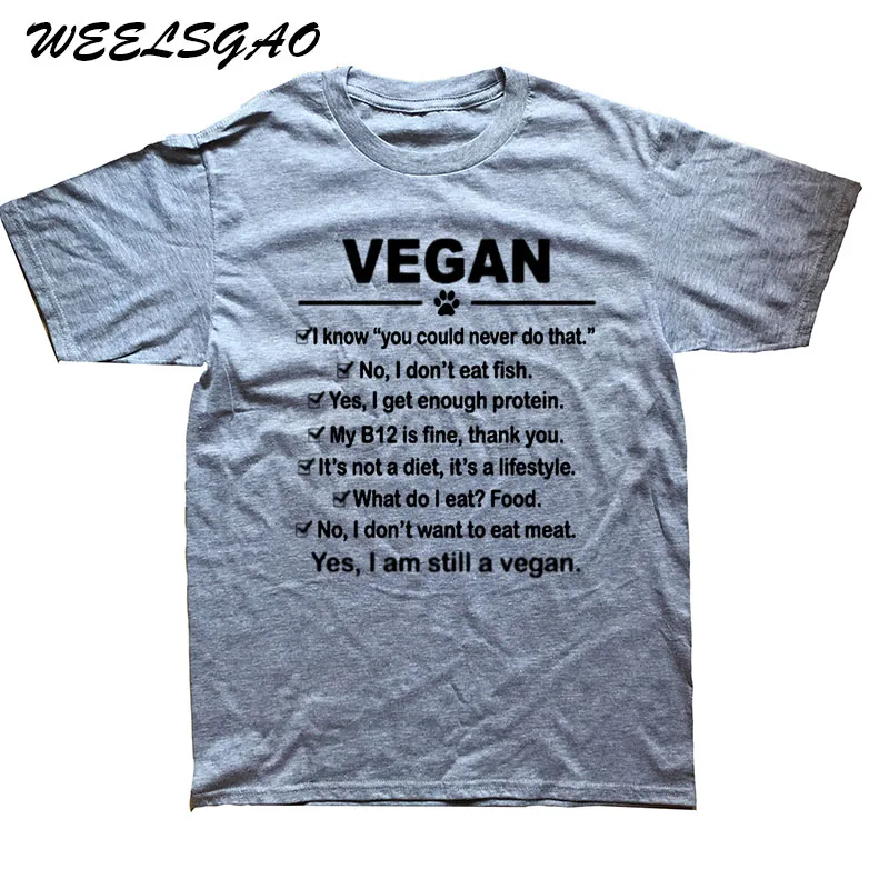 WEELSGAO, новая модная брендовая одежда для мужчин, Vegan I Am Still A Vegan хлопковые футболки с коротким рукавом