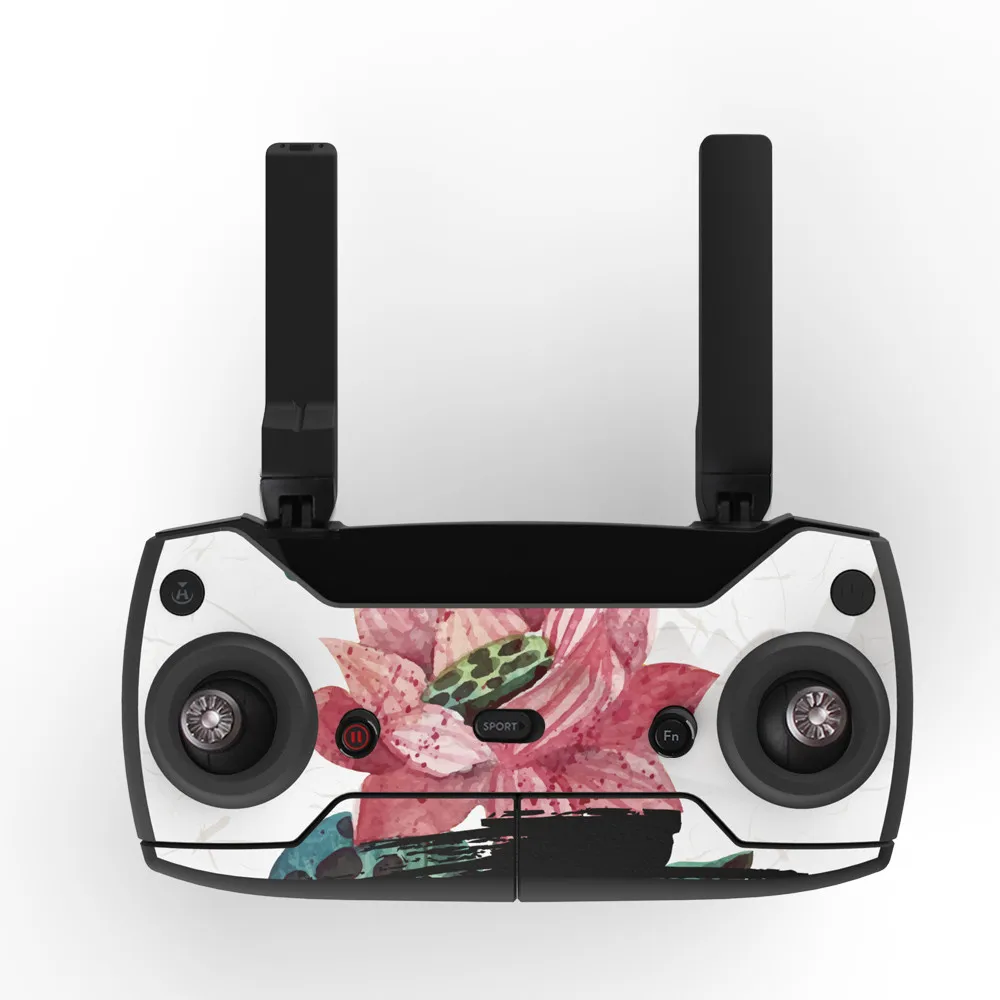 Lotus Flower Priting Waterproof Decal Skins Wrap Sticker Body Protector For DJI Spark Mini Drone Sticker Kits Fashion QIY27