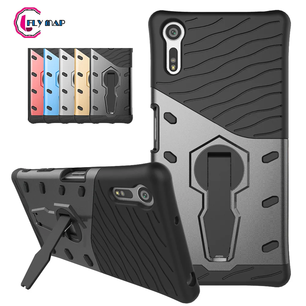 Armor Cover Case For Sony Xperia XZ Dual F8331 F8332 Case Hard Heavy Duty Plastic+ Silicone TPU For Sony Xperia X Z SO-01J Coque