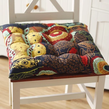 

Thicken Cushion Chair Cushions Cotton linen Breathable Square Dinette Tatami Cushion Home Office Chair Seat cushion Colorful