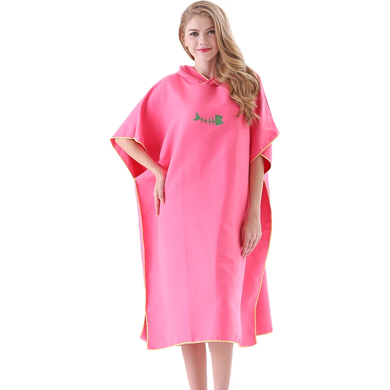 

Travel Light BeachTowel Quick Dry Hooded Towels Adults Bathrobe Water Swimming Beach Surf Hot Spring Change Cloak Children B6T