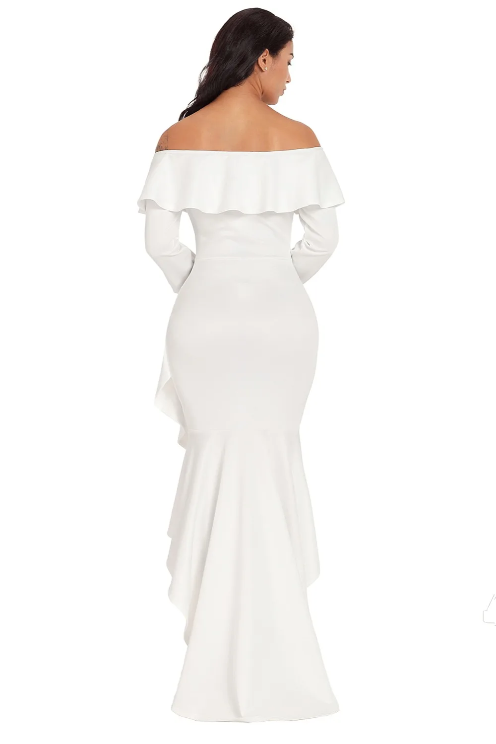 White-Lantern-Sleeve-Asymmetric-Ruffle-Hem-Evening-Dress-LC610303-1-2