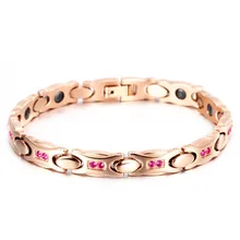 Elegant Exquisite Crystal Bracelets for Lady Bio Energy Magnetic Bracelet Trendy Healthy Jewelry for Girlfriend Gift pulatu red crystal lobster brooch gift for girlfriend