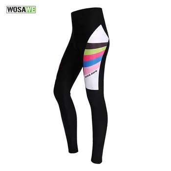 

WOSAWE Women Spring Summer Cycling Pants Breathable Gel Padded MTB Road Bike Long Pants Sport Bicycle Trouser Tights Clothing