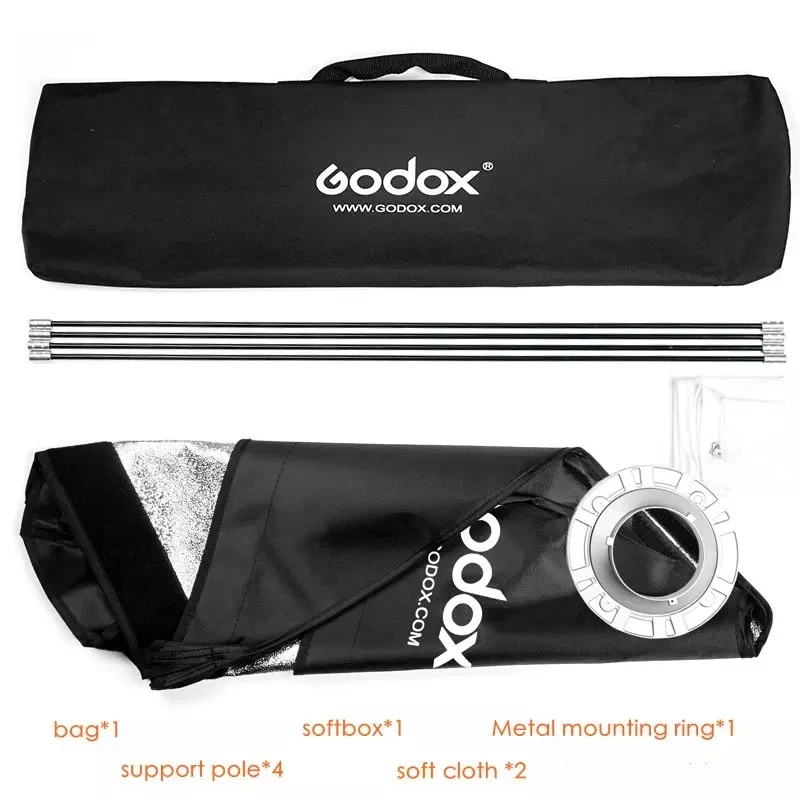 Godox 24 &quotx 24&quot 60 см * Speedlite Studio Strobe Flash фото отражательный Софтбокс диффузор для Bowens