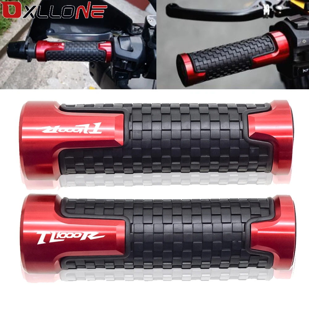 CNC Motoycle CNC алюминиевые ручки 7/" 22 мм велосипедные противоскользящие резиновые ручки на руль захваты для SUZUKI TL1000R 1998-2003