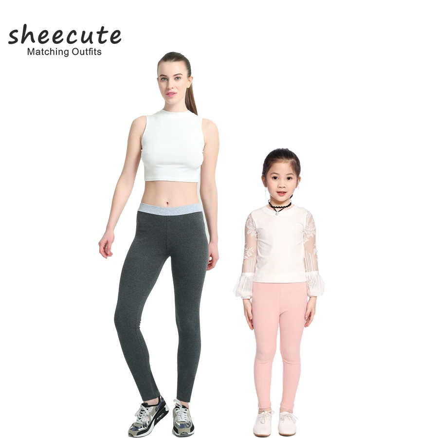 SheeCute весенне осенняя стильная семейная одежда для сочетания лодыжек однотонные