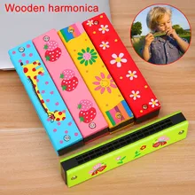 Детская деревянная гармоника 16 отверстий головоломки образовательные игрушки для малышей, детей, подарок ребенку 88 NSV775
