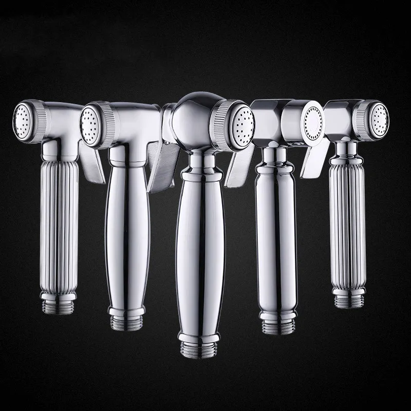 Brass chrome and gold shattaf Women Hand held Bidet,high pressure