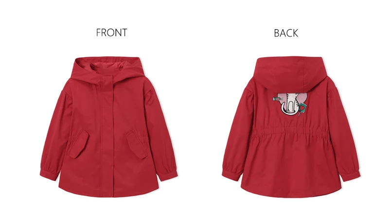 Balabala/модная куртка для девочек; сезон осень-весна; ветровка с вышитым котом на спине; детская куртка для девочек; enfant