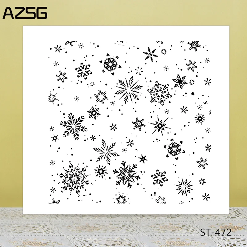 

AZSG Different Shapes Snowflake Clear Stamps/Seals For DIY Scrapbooking/Card Making/Album Decorative Silicone Stamp Crafts