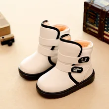 2016 nouveaux enfants de bottes de neige imperméables non-slip épais garder au chaud confortable garçons filles coton bottes chaussures mignonnes pour enfants