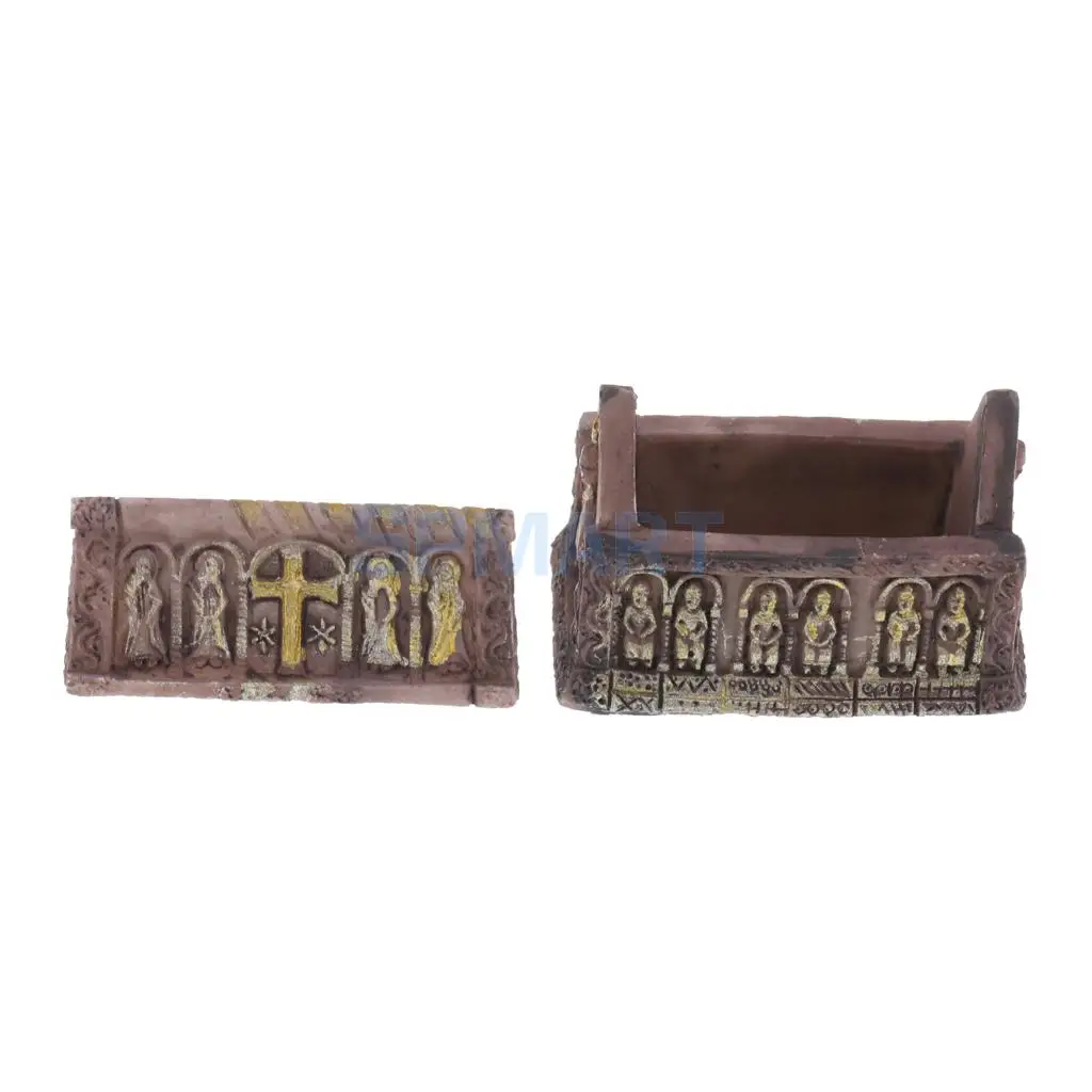 1x Mini Resin Sand Scene Casket Coffin Model for DIY Layout Landscape Scenery Diorama Wargame Games Parts