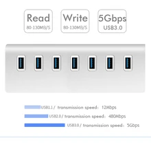 USB 3.0 hub 4/7 port aluminum USB HUB