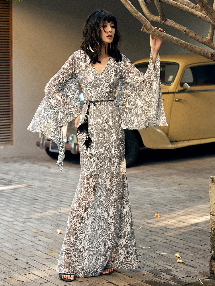 Zanzea Nieuwe Koop Maxi Jurk 2019 Zomer vrouwen Elegante Hoge Kwaliteit Print Slanke Chiffon Lange Jurk Mouw Franse Vintage vrouw Zanzea Nieuwe Koop Maxi Jurk 2019 Zomer vrouwen Elegante Hoge Kwaliteit Print Slanke Chiffon Lange Jurk Mouw Franse Vintage vrouw