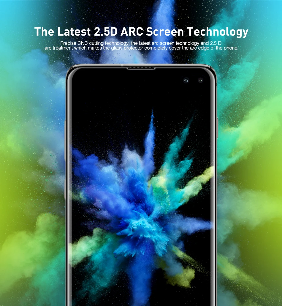 CAPAS для samsung Galaxy S10/S10 плюс Экран защитная пленка 9 H 2.5D закаленное Стекло с полным покрытием Защитная пленка анти-Защита от царапин