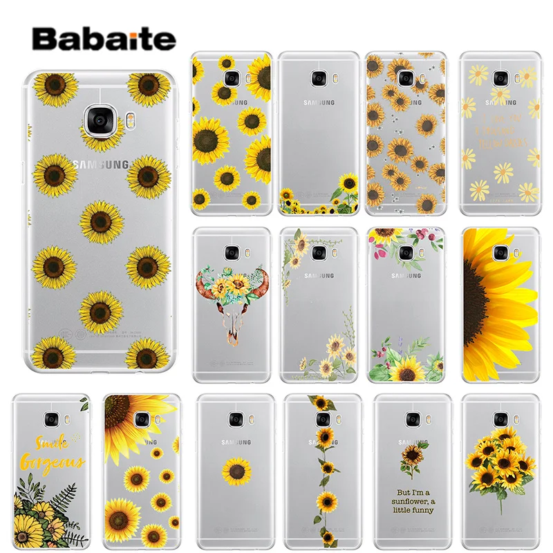 

Babaite sunflower daisy Luxury Unique Design Phone Cover for Samsung S5 S6 edge plus S7 edge S8 Plus S9 Plus Cellphones