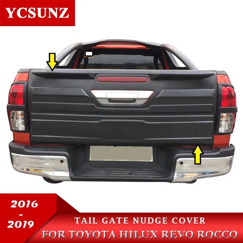  Tail Gate Dudge Cover For Toyota Hilux SR5 2016 2017 2018 2019 Matte Black Color ABS