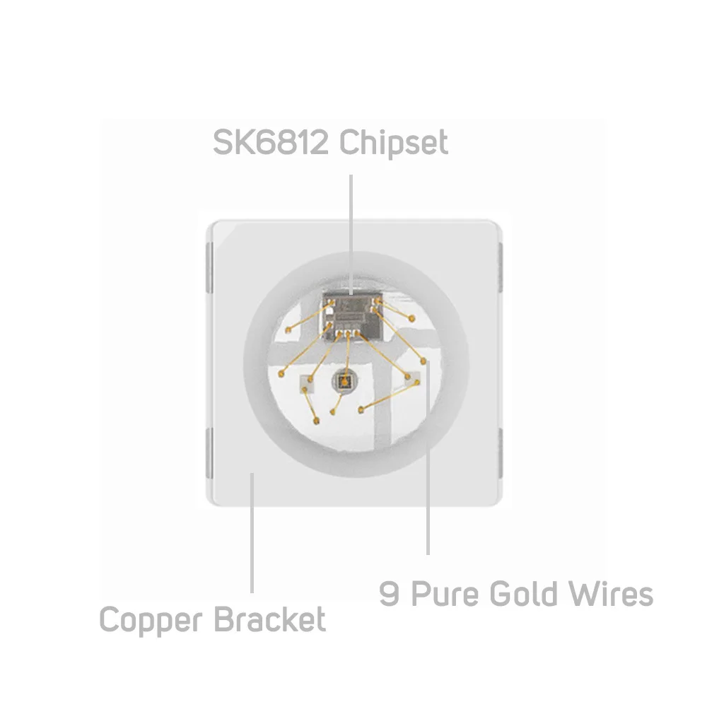 10 шт. 100 SK6812 5050/3535 RGB Pixel SMD (аналогичный WS2812B) индивидуально адресуемый цифровой