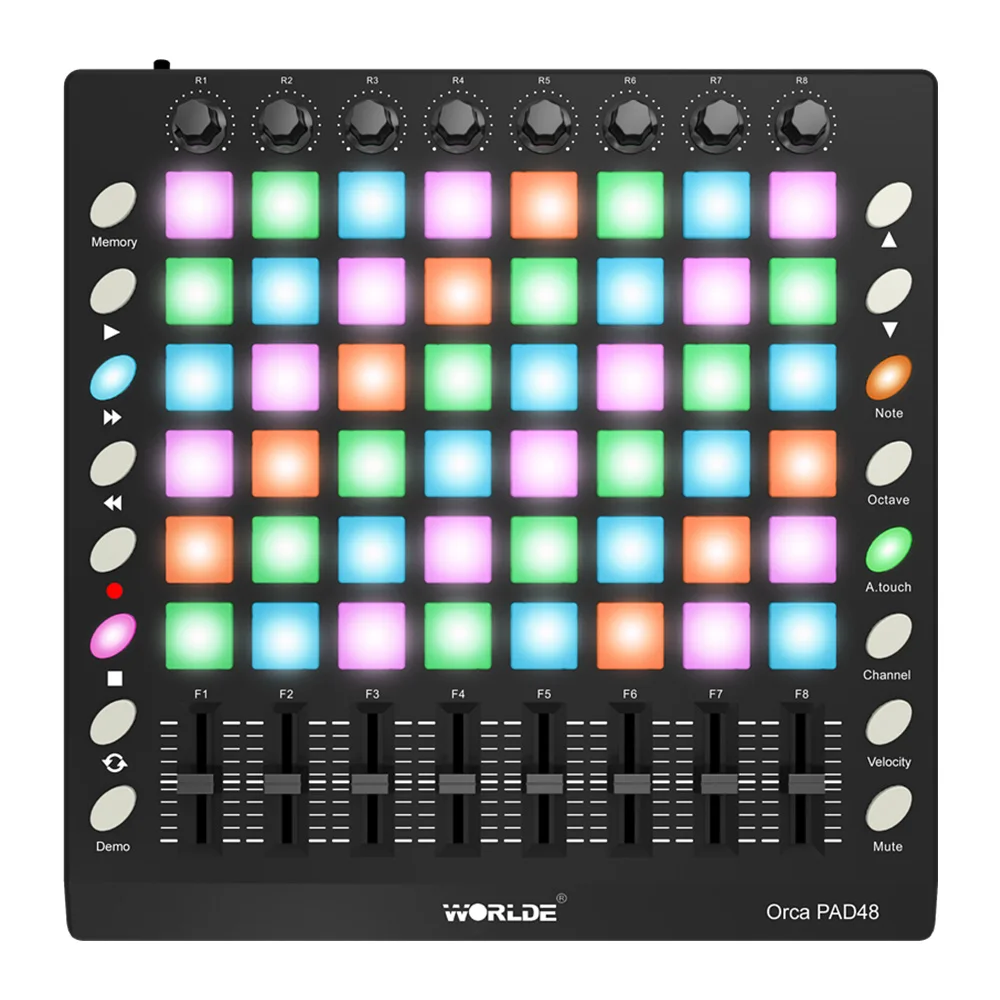 

High quality MIDI Controller Disc Musical Instrument WORLDE ORCA PAD48 Portable Controller Keyboard 48 Drum Pads with USB Cable
