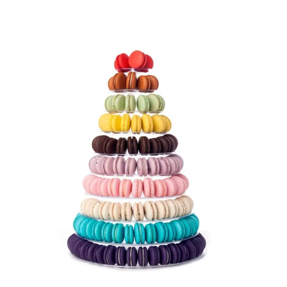 

10 Layer Tier Wedding Birthday Party PVC Display Macaron Cupcake Tower Fondant Cake Stand Holder Cake Decorating Tools