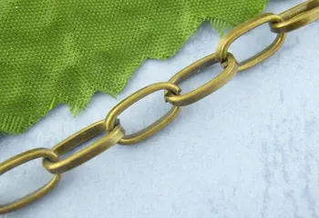 

Free shipping!!!!50m Bronze Tone Cable Chains Findings 9x5mm