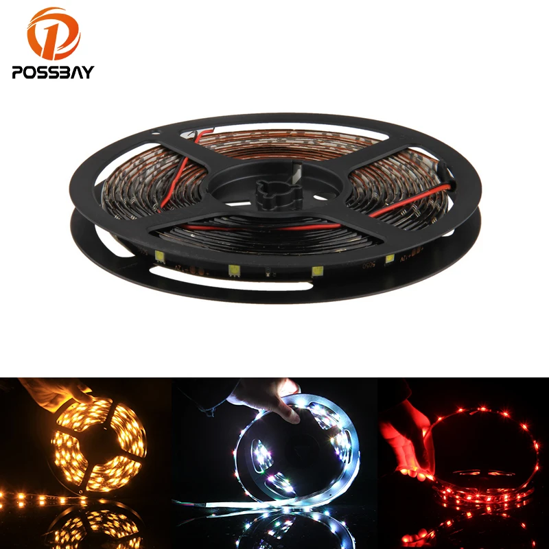 

POSSBAY Universal Car 5M /Roll 150/300 Flexible LED Strip Light 5050 SMD Waterproof Room Party Stage Decoration Lamp