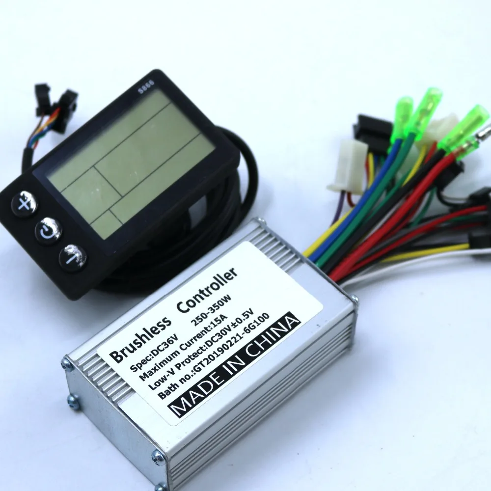 

GREENTIME 36V 350W/250W BLDC motor controller E-bike brushless speed driver and S866 LCD Display one set