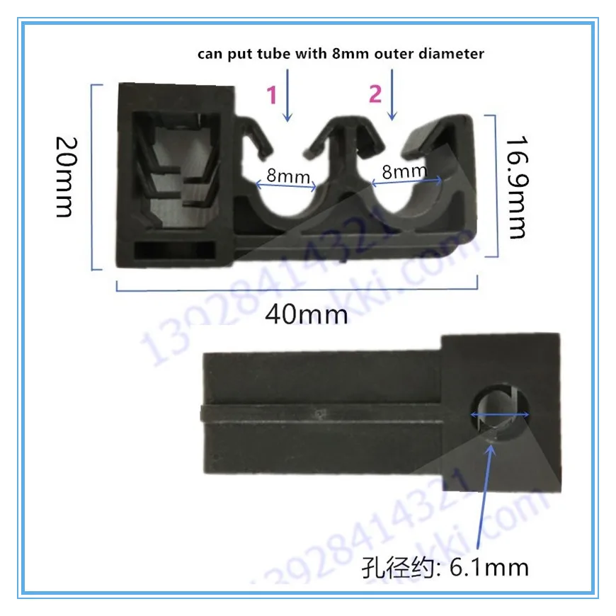 car Chassis card slot Fixed base Brake pipe Clip plastic black buckle carrier auto fastener 5PCS a lot