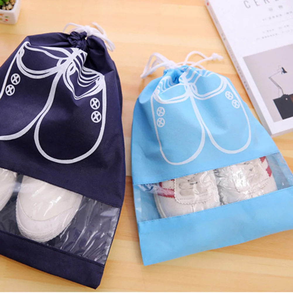 High Quality Non Woven Laundry Shoe Bag 2 size Travel Pouch Storage Portable Tote Drawstring Bag ...