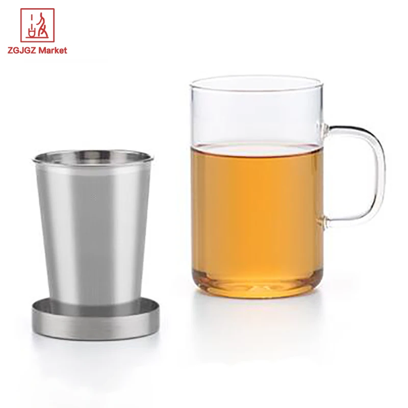 Samadoyo Dual Purpose Glass Cup Tea Set 500ml Tea Cup Mugs Wedding Favors With Tea Infuser Food