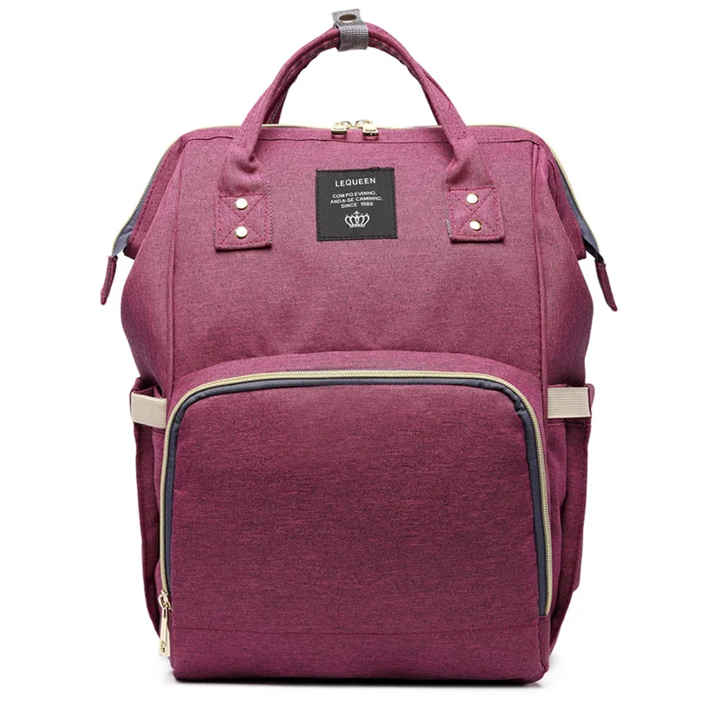 Lequeen сумка для подгузников для мамы, Детская сумка, сумка для ухода за ребенком, коляска, подгузник, сумка для коляски, рюкзак для коляски, сумка для мамы - Цвет: Fuchsia
