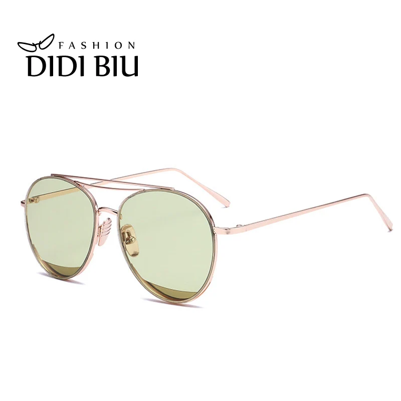 

Twin Beam Yellow Green Sunglasses Women Round Candy Color Transparent Pink Eyewear Men Brand Design Circle Thin Frame Point W714