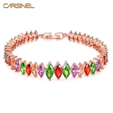 Carsinel высокое качество браслет и браслет Сияющий AAA кубический циркон Для женщин свадебные Модные украшения леди браслет br0180
