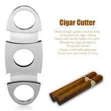 Карманный размер классический удобный захват из нержавеющей стали двойное лезвие, нож для сигар нож ножницы для резки сигар серебро