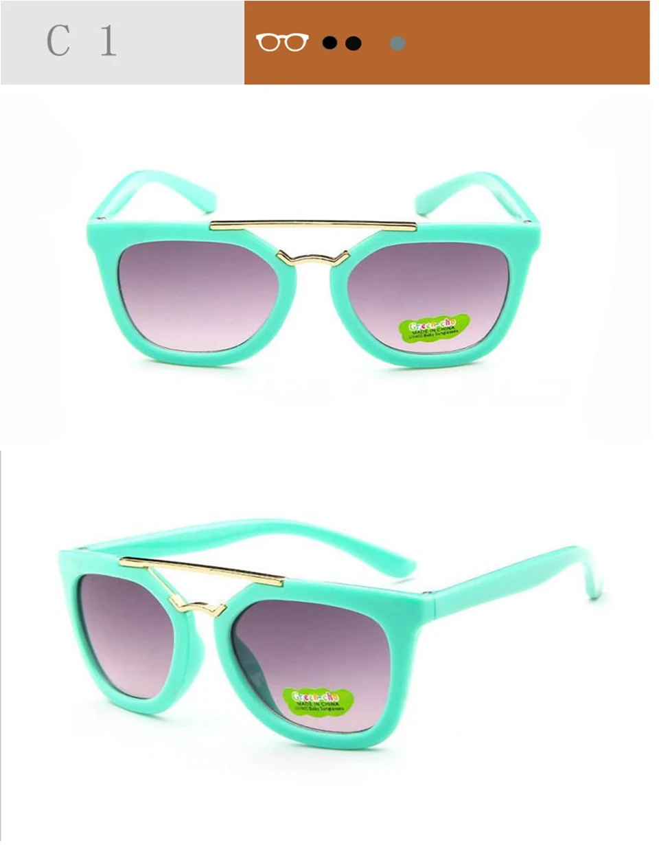 Children sunglasses 2018 new fashion square kids Sunglasses boy girl Square goggles Baby travel glasses 6 colors optional UV400 (4)