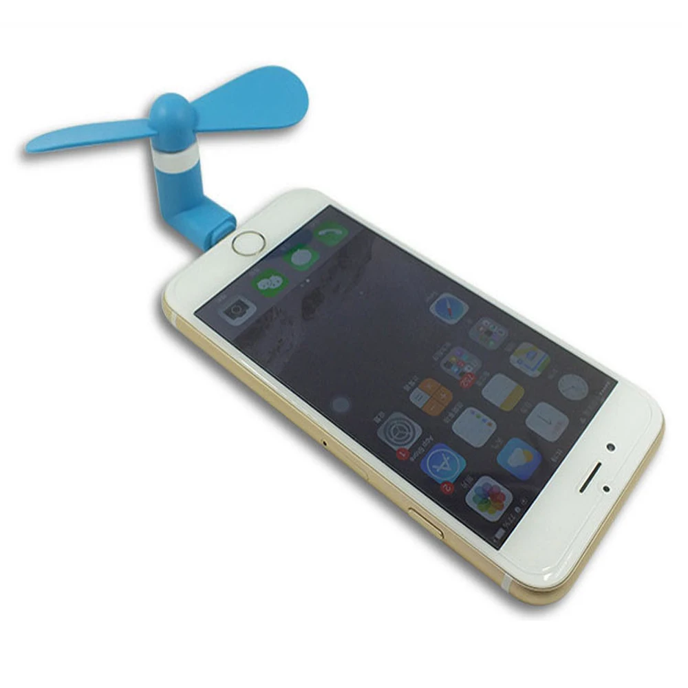 Portable Summer Cool Mini Mobile Phone Fan for Iphone Charger Port