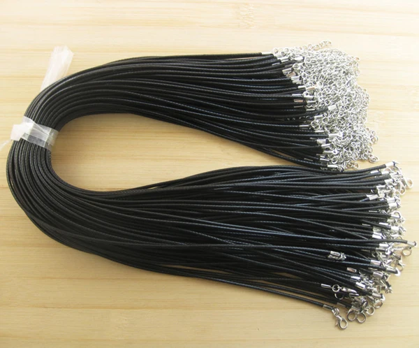 Оптовая продажа 2 мм застежка для ювелирных изделий Лобстер ожерелье из вощеной