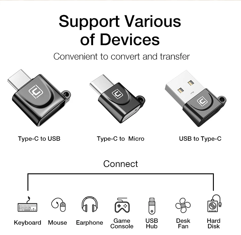 CAFELE USB OTG адаптер usb-type c кабель тип-c к USB тип-c к micro зарядный кабель синхронизации данных для huawei xiaomi samsung