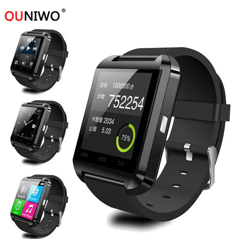 QUNIWO Новые смарт часы с пассометром камера SIM TF карта вызова Smartwatch для Xiaomi Huawei HTC