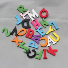 500 шт средних деревянных цифр радужных цветов деревянные буквы-подвески-24 мм