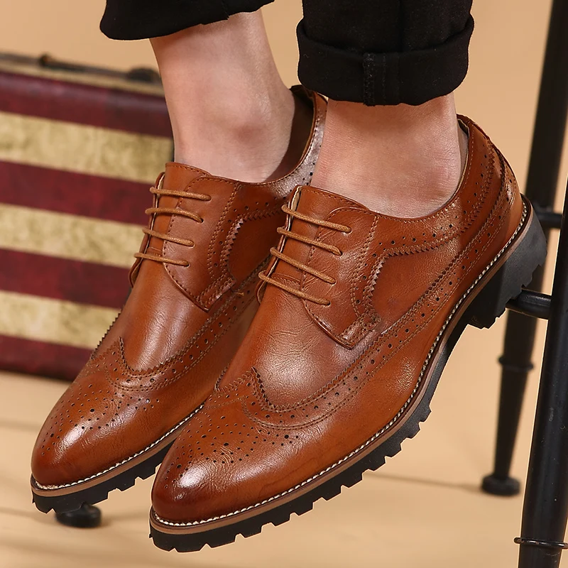 Men Business Shoes 2017 New Arrival Brogue England 100 Good Quality