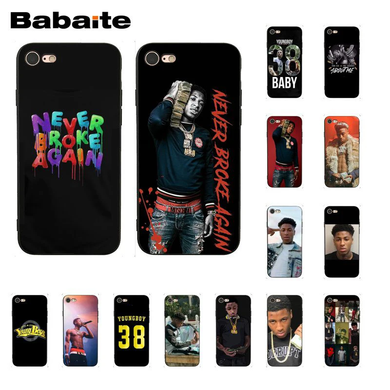 Babaite Youngboy Never Broke Again Merch Customer High Quality Phone Case for iPhone 5 5Sx 6 7 7plus 8 8Plus X XS MAX XR 10 Case